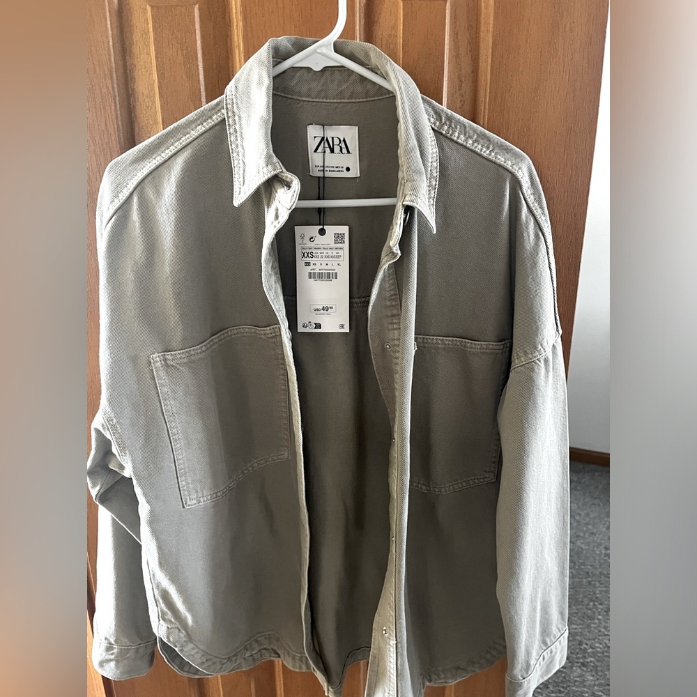 Zara denim shacket